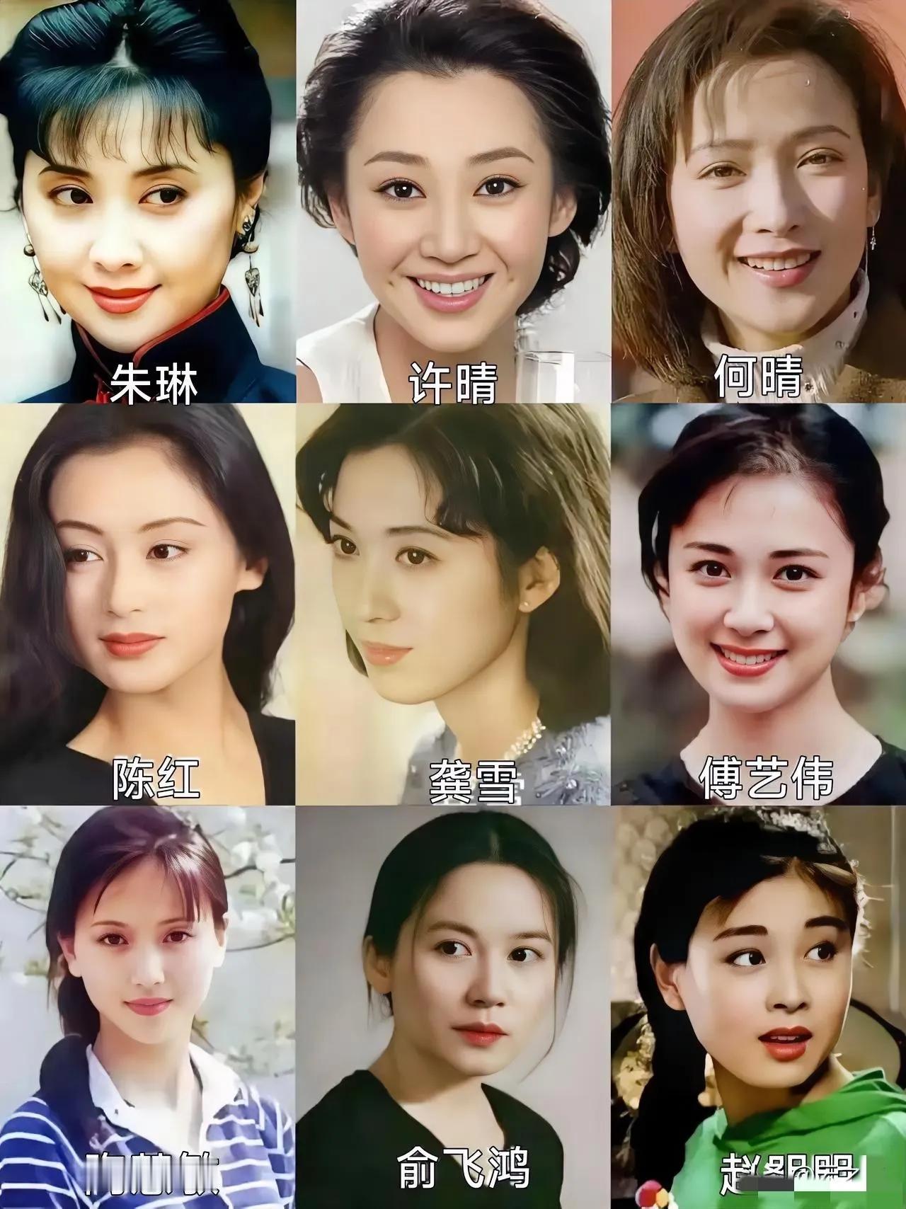 9大美女，说傅艺伟第一，对不起朱琳，虽然一个比一个美，但比刘亦菲，董洁，林青霞，