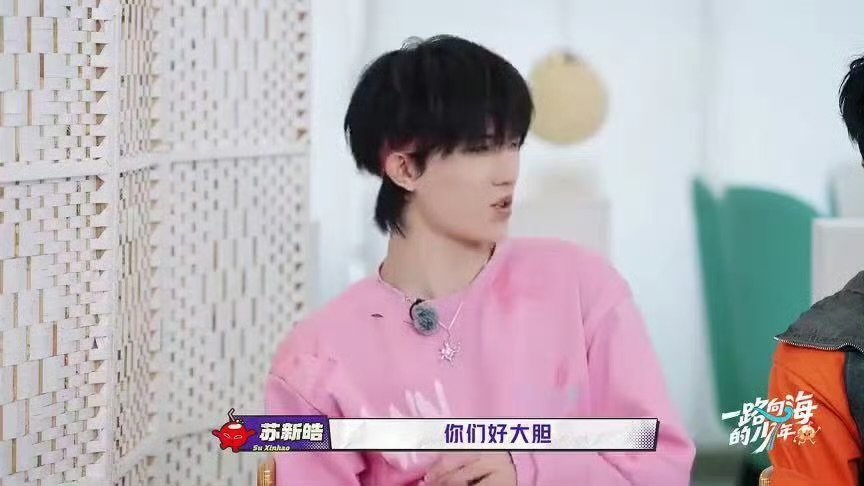 苏新皓说居然还有红毯苏新皓一上岛就充满了惊喜苏新皓看起来很开心啊，上岛了 ​​​