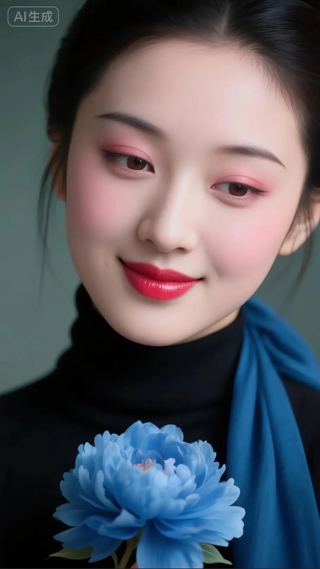 优雅蓝调，绽放美丽时刻🌸💄