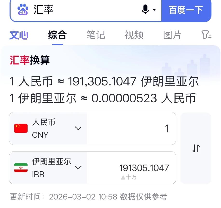 以前的时候，一块钱人民币也就换五六块伊朗币，谁能想到现在伊朗的货币贬值得这么厉害
