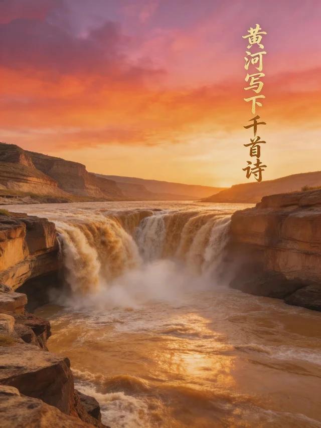 好一副绝妙的对联呀！上联“黄河写下千首诗”，描绘出黄河似在书写万千诗篇的美妙意境