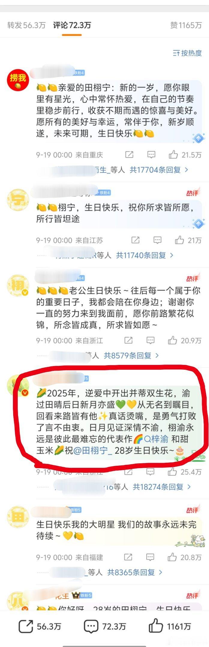 本来是想去看看热闹的，没想到田栩宁唯粉战斗力还可以，前10楼只有一个西皮粉～与人