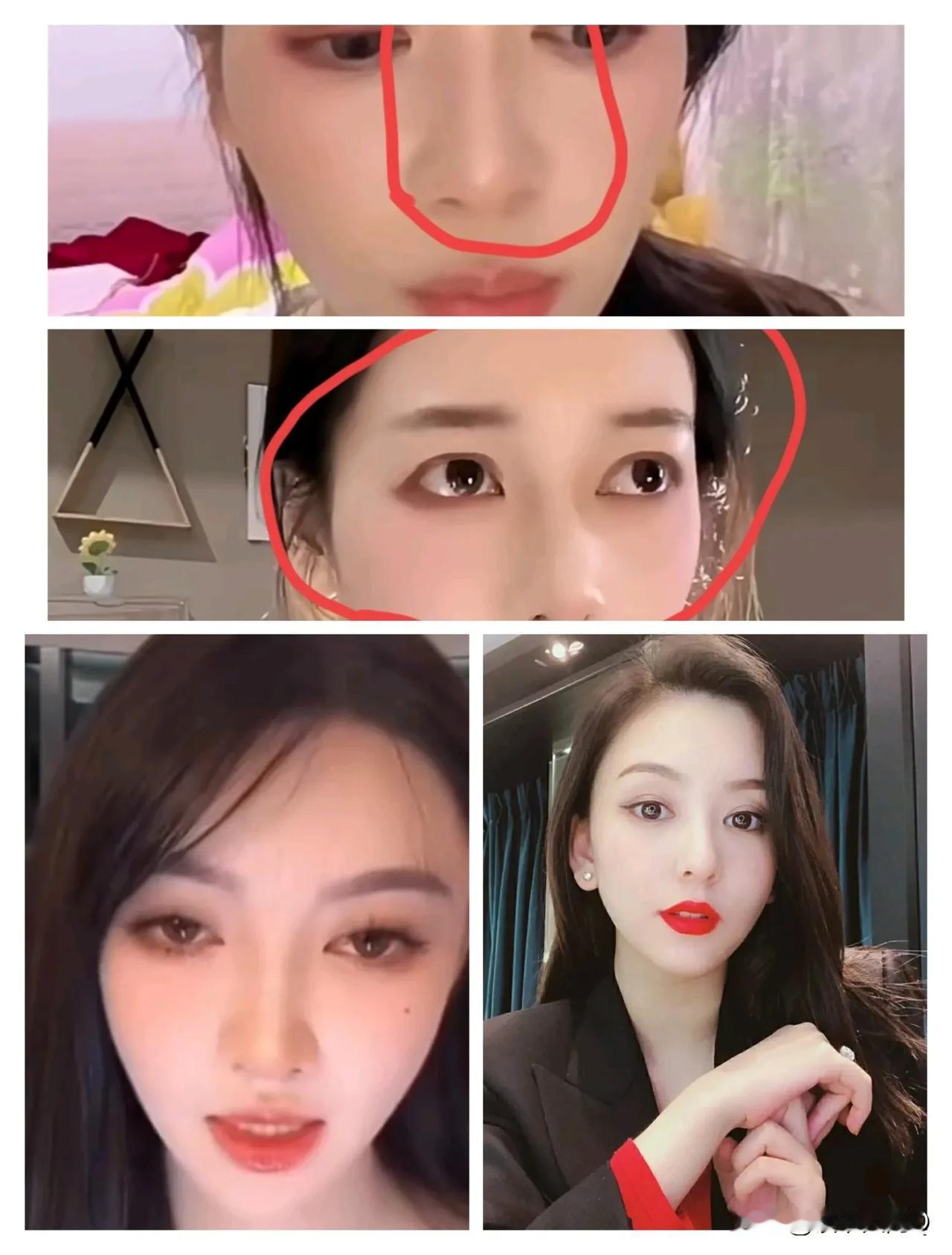 对吴柳芳的相貌很好奇！
随便搜了一下网红脸，对比了一下，结果大家可以看一下！
一