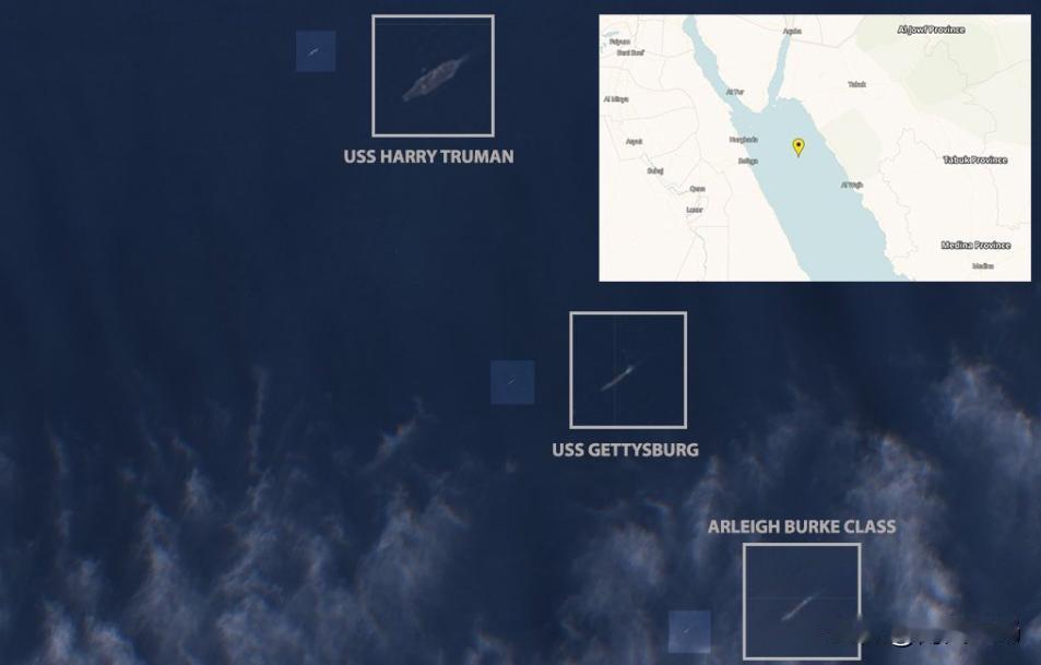 图1，12月29日，美国卫星图像显示，与也门胡塞武装激战，误击一架美国海军F/A