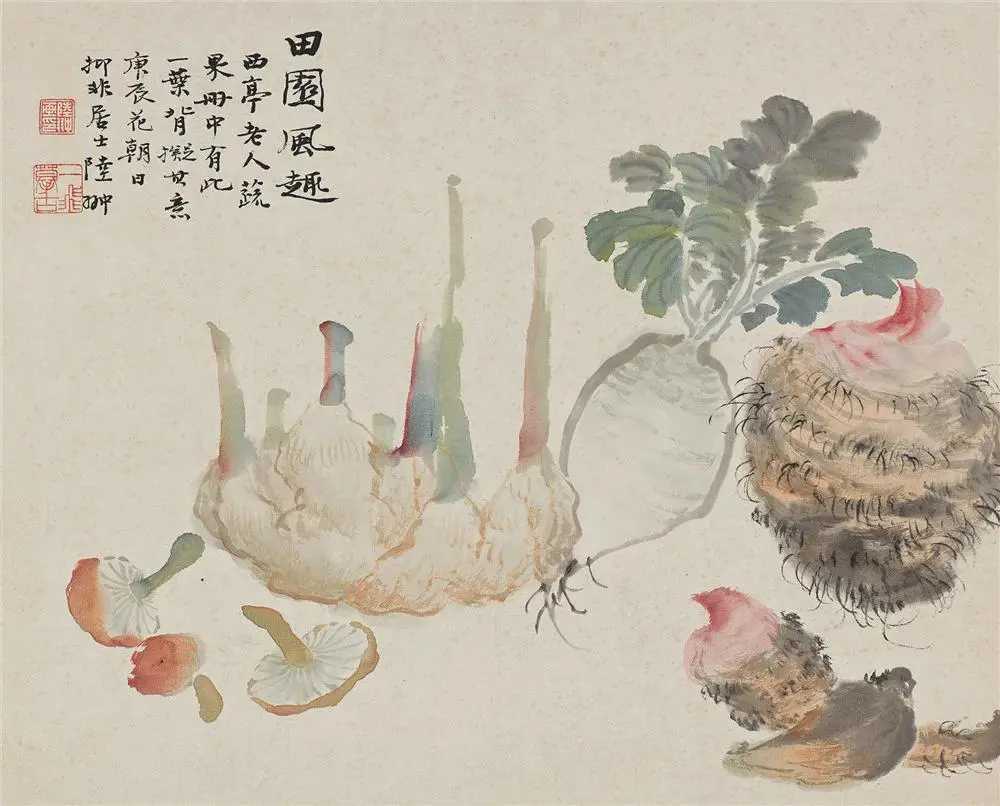 陆抑非 田园风趣。陆抑非（1908 —1997）名翀，字一飞，号非翁， 又号苏叟