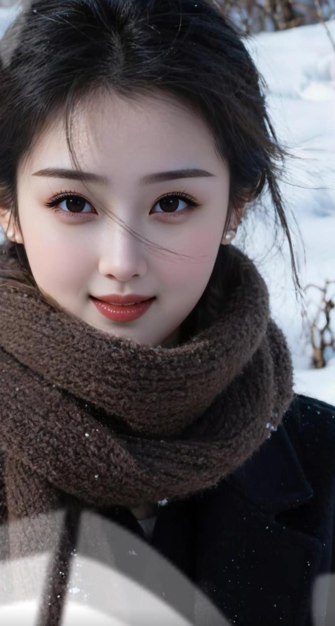 冬日暖阳下的甜美笑容，暖心冬日穿搭指南。高雅气质美女 美女人像群