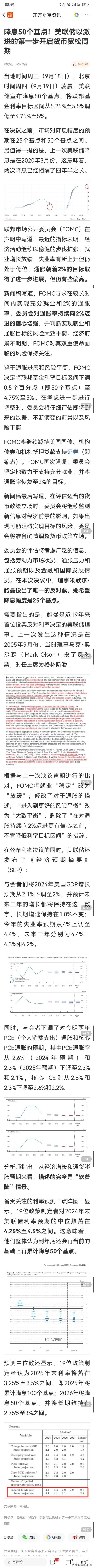 美联储开启货币宽松周期，时隔四年半“大杯”降息50个基点，点阵图显示年内会再降息