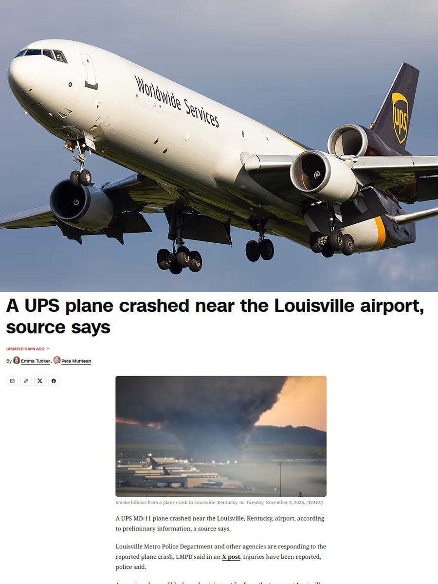 美国一机场发生飞机坠毁事故看起来真的很严重了，有人员伤亡，没准地面工作人员都很危