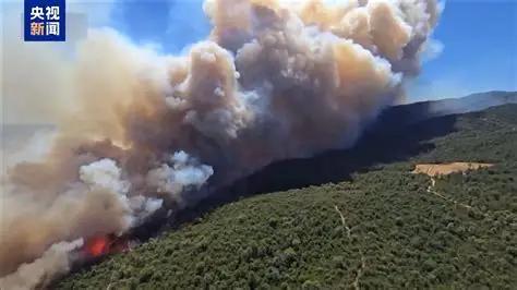 8月中旬，欧洲多国同时遭遇山火。克罗地亚奥米什附近的大火造成1人死亡、约1200