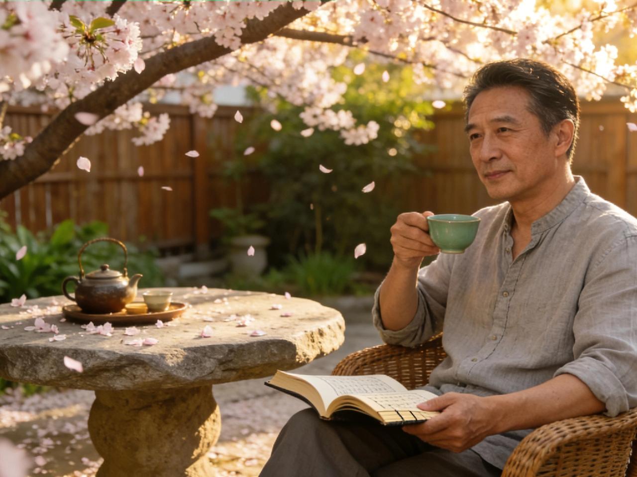 不再追逐浮华，只愿家人安康，身体无恙，日子安稳。
春风拂面，心境从容，往后余生，