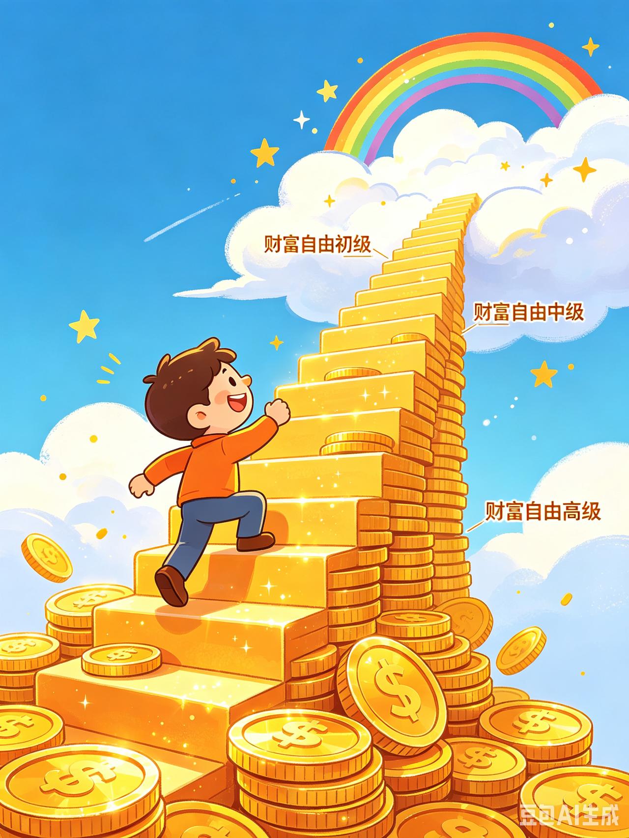 都说财富自由得上千万资产，甚至上亿，无稽之谈。

我想明白了，自由跟数没关系。