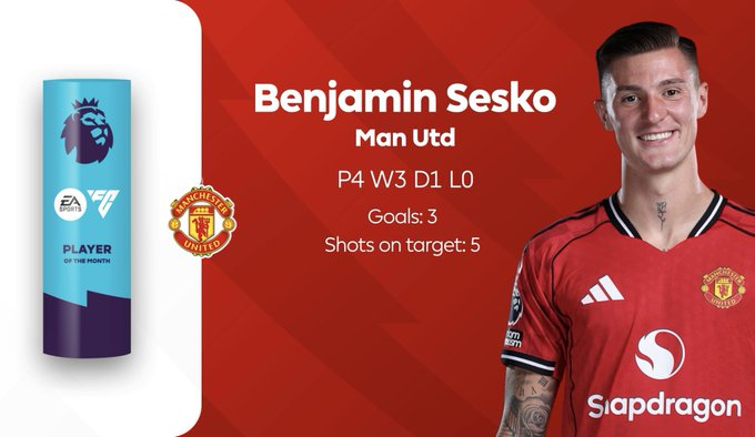 塞斯科获得英超2月最佳球员提名 