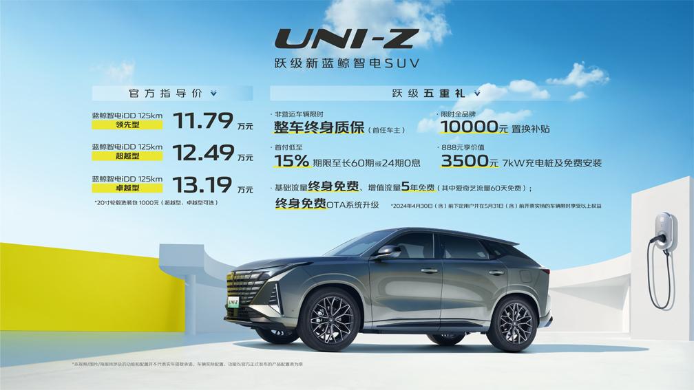 长安UNI-Z正式上市，推出三款车型，售价11.79-13.19万元。新车定位紧