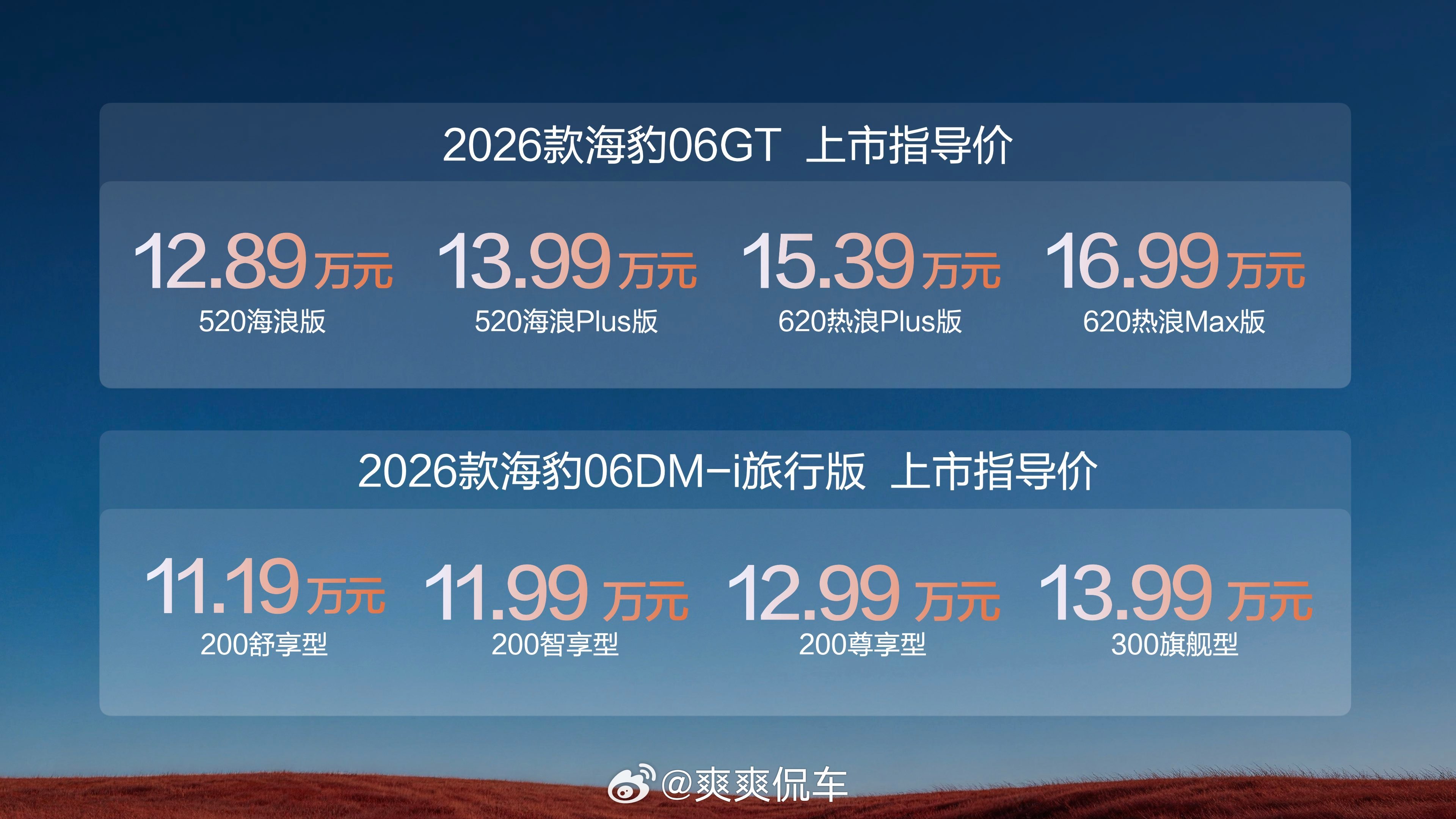 4 月 2 号，比亚迪的 2026 款海豹 06GT 和海豹 06DM-i 旅行