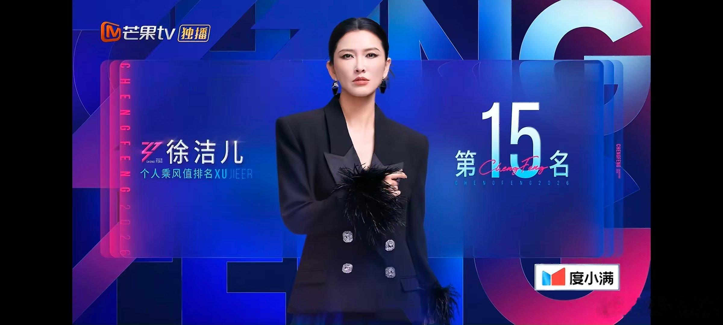 徐洁儿徐洁儿海豚音没白唱 乘风2026一曲惊艳的海豚音圈粉无数，徐洁儿顺势提升排