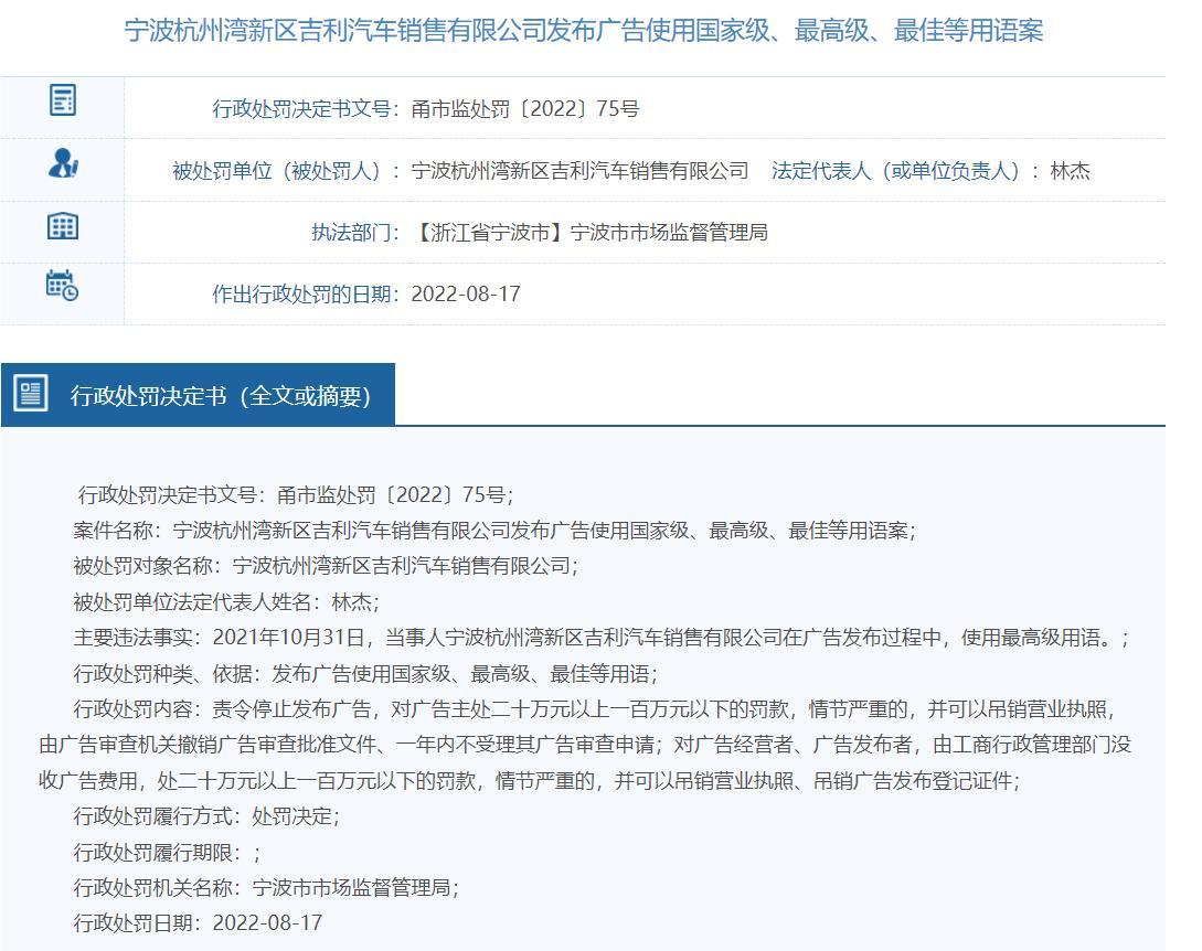 原来违反广告法是真会被处罚啊看到一个曾经发布广告使用国家级、最高级、最佳等用语被
