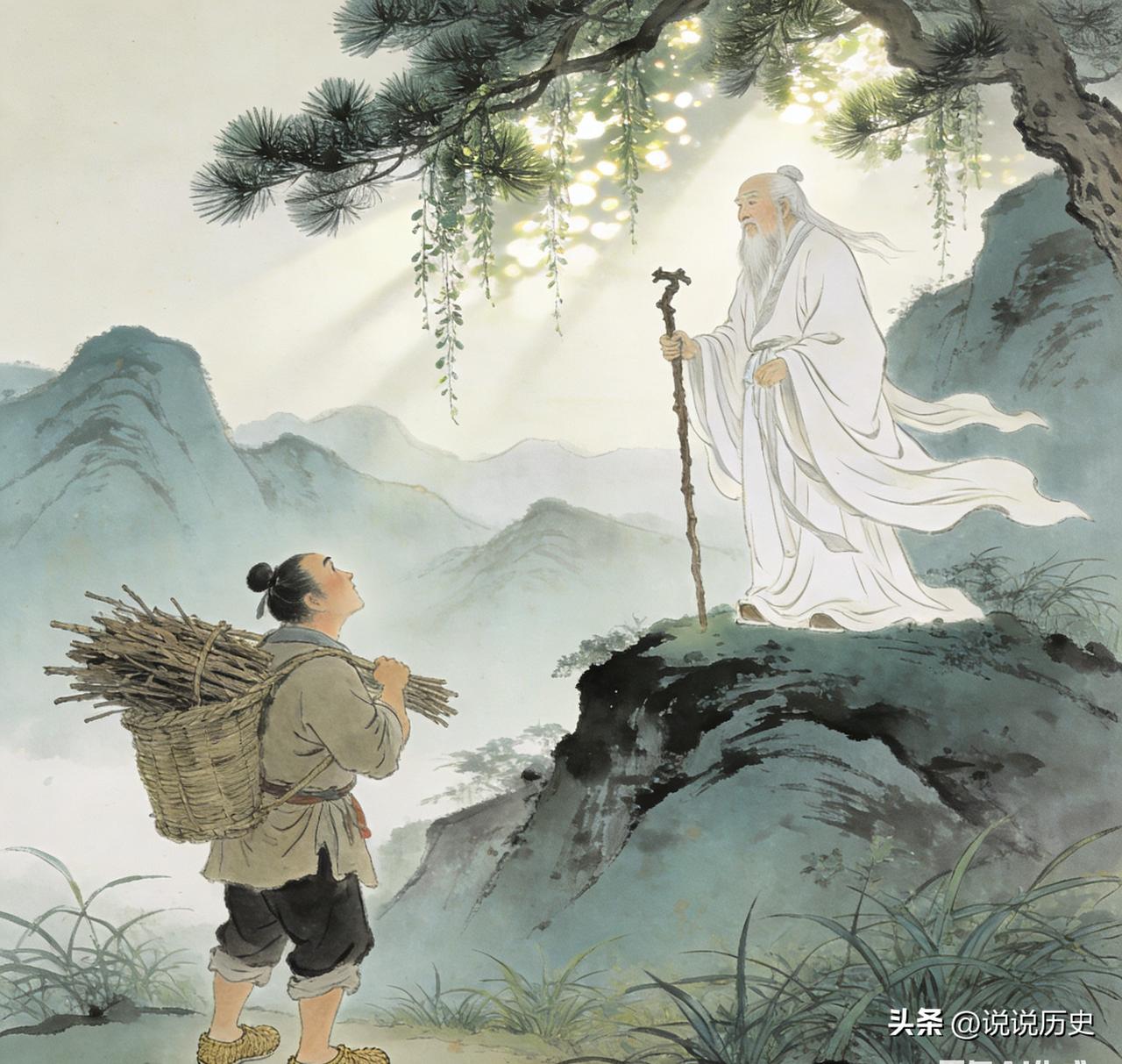 唐朝的时候，终南山脚下住着一位寻常农夫，这天他进山砍柴，偶然抬头望见山顶松荫之下