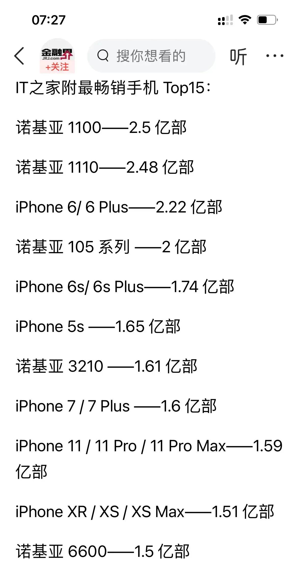据说这是史上热销最多的几款手机，你用过哪款？