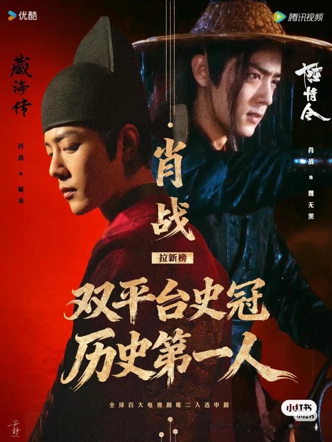 恭喜我们演员肖战！！！！[打call]🎉肖战双平台拉新史冠 ​​​
