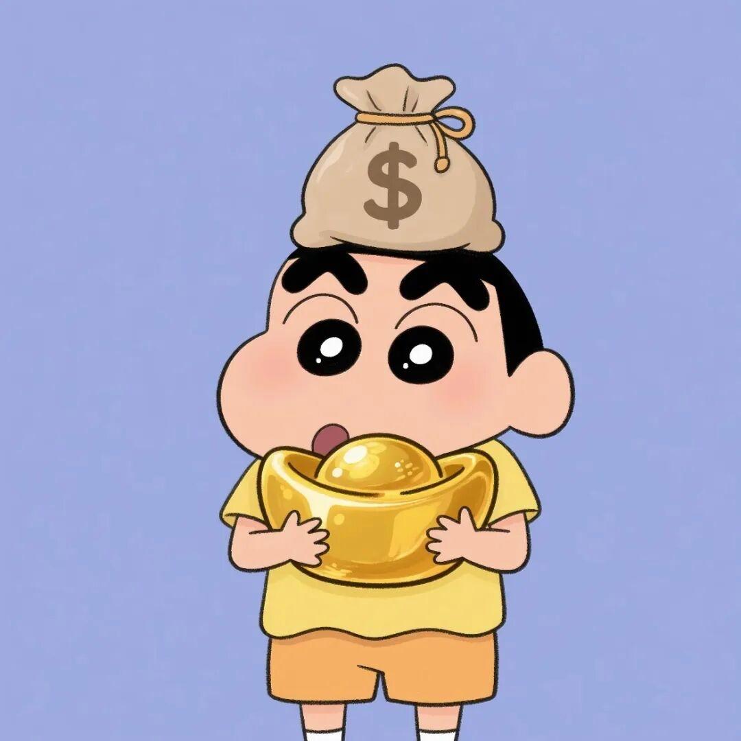 敲可耐小新头像｜自律上进，努力赚钱