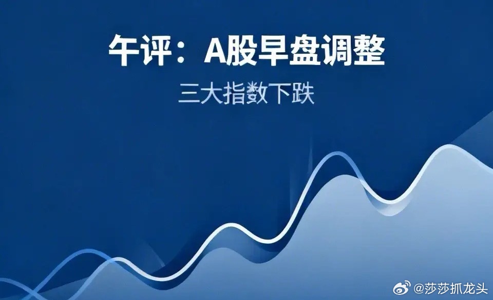 午评： 今天A股早盘全线调整，可能大家都比较慌了，那市场是不是要展开真正的调整了