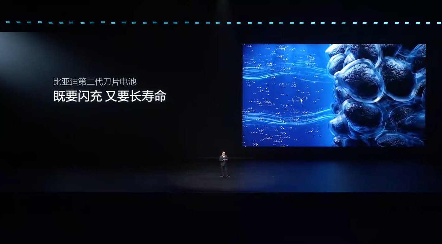 比亚迪第二代刀片电池不仅能量密度提升，充电速度更快，就连零下30度也照样可以12