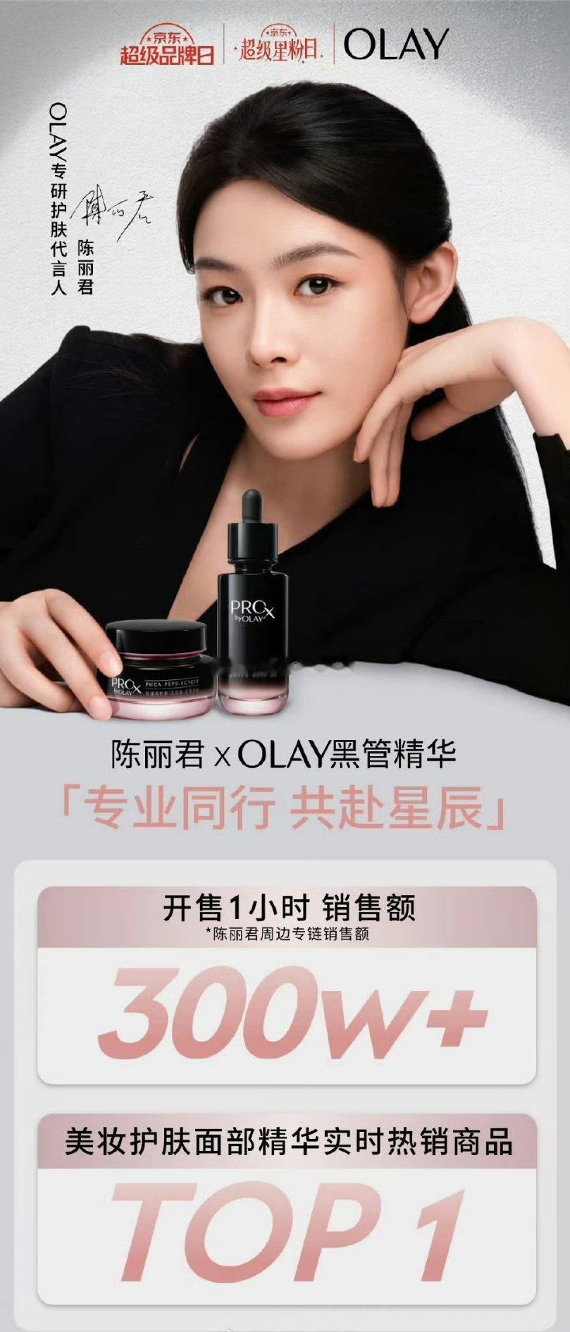 陈丽君[超话] 陈丽君olay官方战报:一小时300w➕[傻眼] ​​​