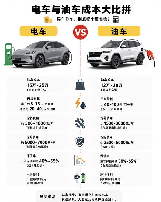 电车省油不省钱？算完10年总账，卡在1.5万公里

电车不是谁买都省。年跑不到1