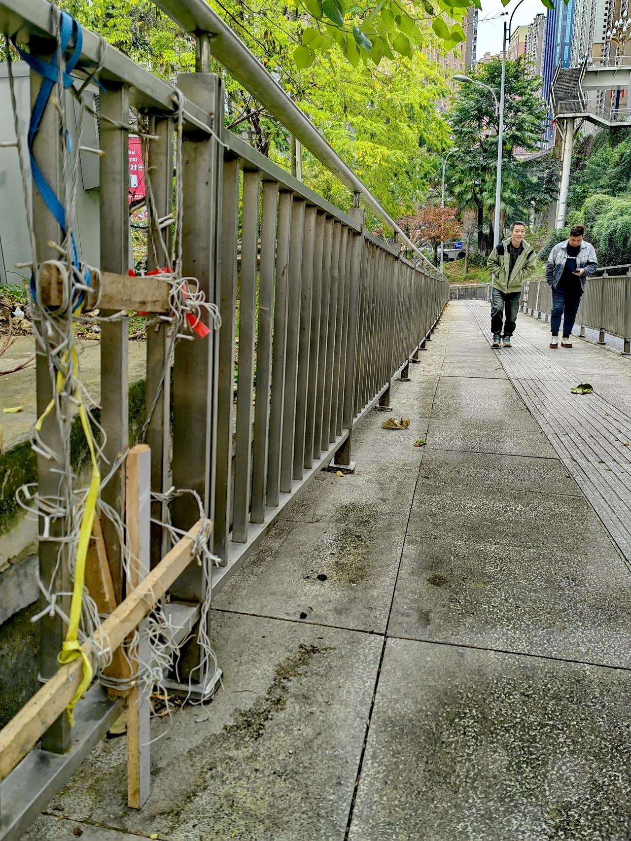 分享一张你随手拍的街景办法总比困难多，在都市开垦的几分地，不饱眼见它荒芜。绑梯跨