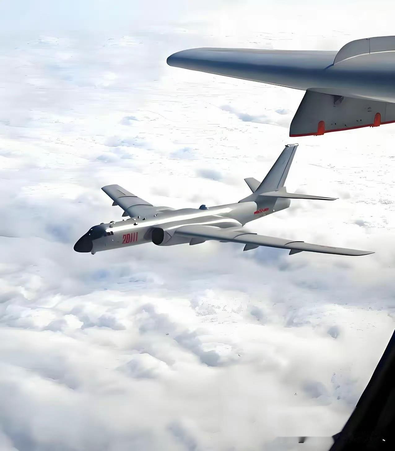 菲律宾画了一个禁飞区🚫被迅速——就被“打脸”!
中国军方出动轰-6K轰炸机，与