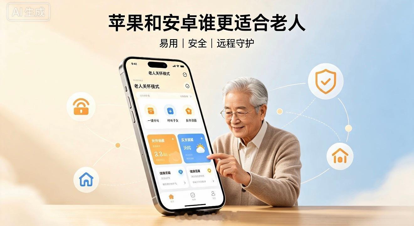苹果和安卓谁更适合老人不少人纠结给爸妈换机怎么选。    iPhone胜在干净安