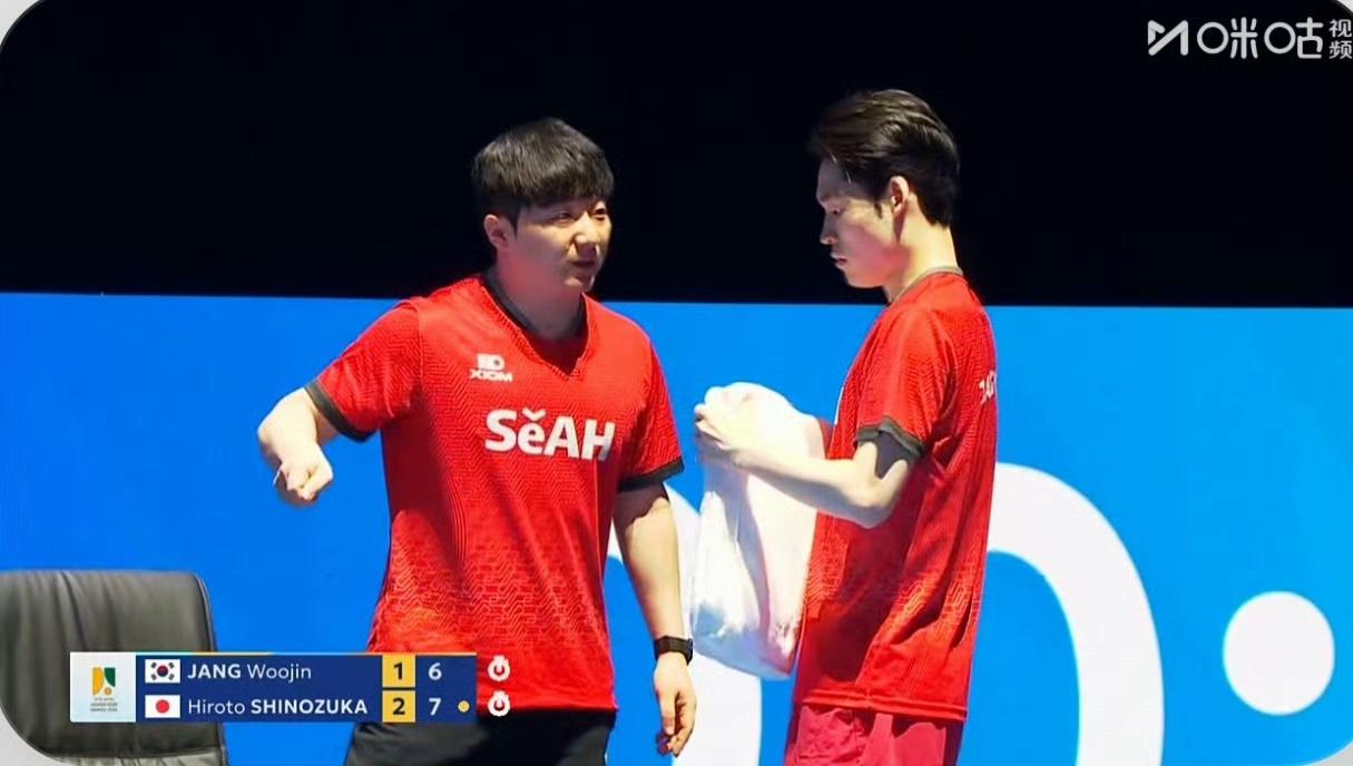 老奶落难中[吃瓜群众]！
前四局张禹珍🇰🇷13-11，5-11，9-11，1
