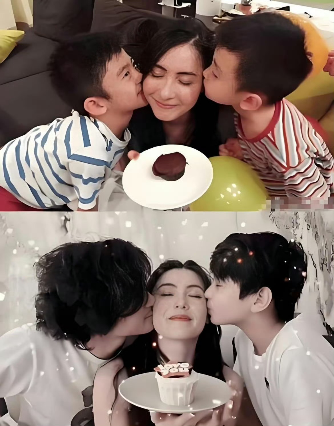 张柏芝带两个儿子逛街 张柏芝是真的很爱小孩，一个人也把三个儿子带的很好！ ​​​