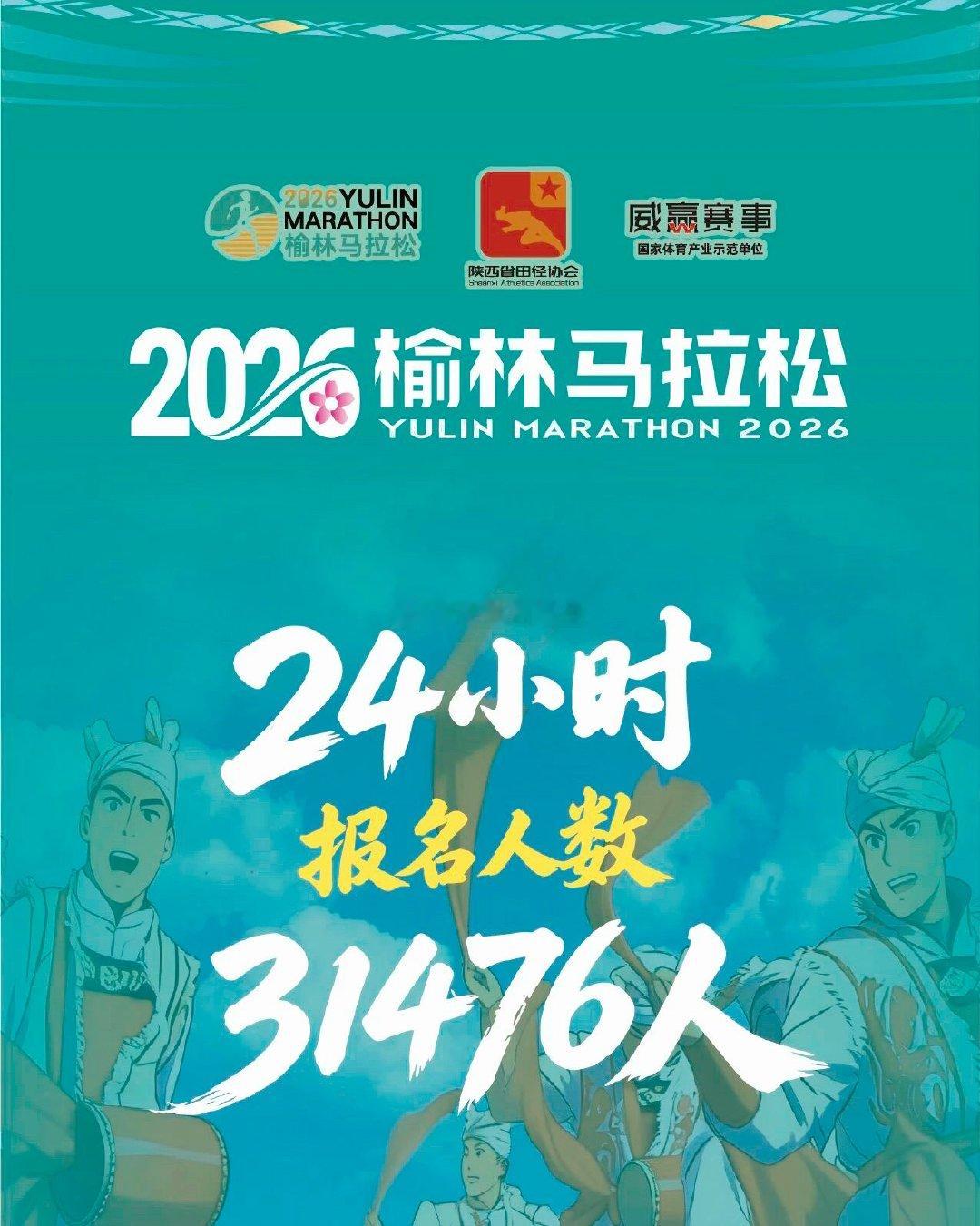 2026榆林马拉松根据统计，2026榆林马拉松24小时预报名人数超3.1万，其中