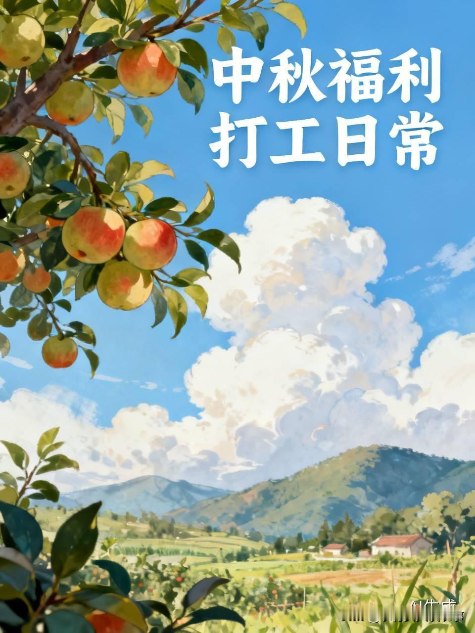 没想到，我们一个打工的，也有过节福利！
今天中秋节，照常收果。不过速战速决，老板