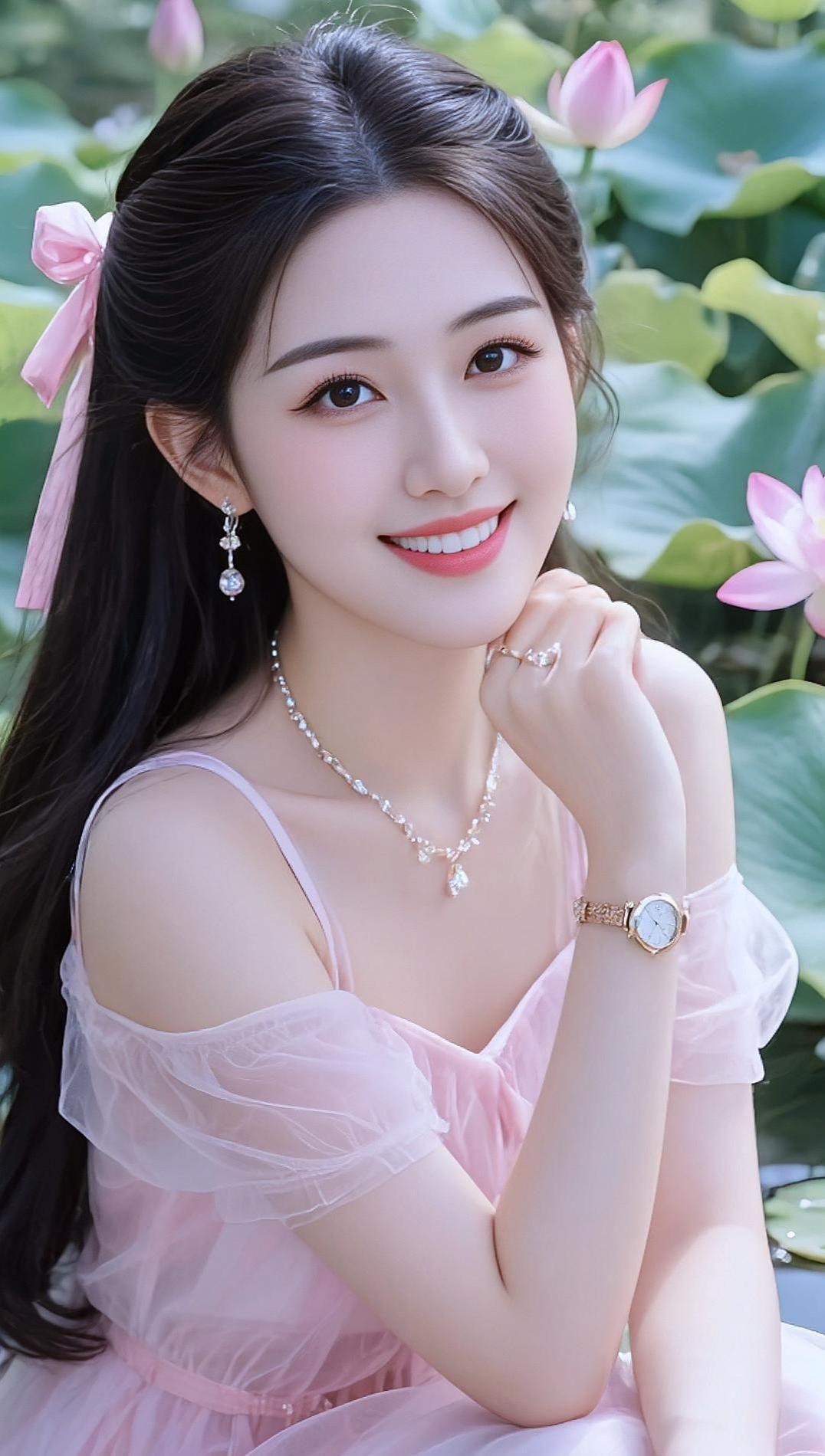 AI荷塘清新写真