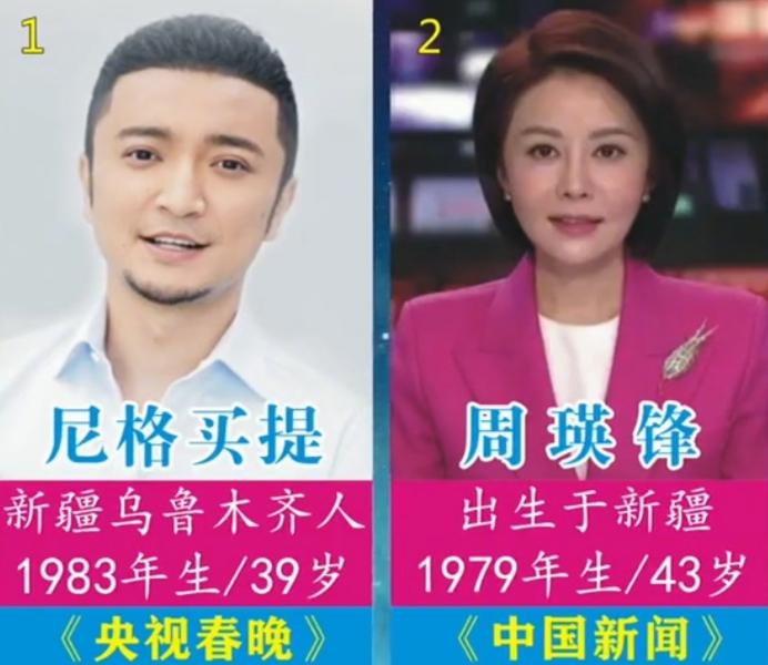 十位来自新疆的央视主持人，在国家级舞台绽放独特光彩，尼格买提、李咏更是家喻户晓的