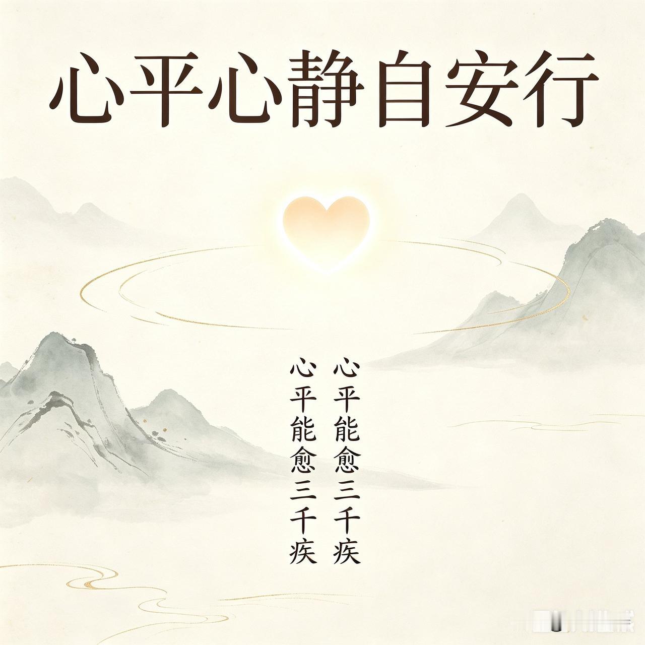 头条创作训练营 《心平心静自安行》
心平能愈三千疾，
心静明通万事理。
心和可散