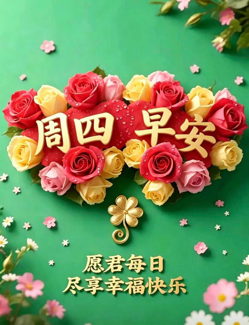 🌺☘️6./4.晨携浅欢.慢迎世间暖意🌺

🌈周四朝阳漫洒小城，夏风婉转绕