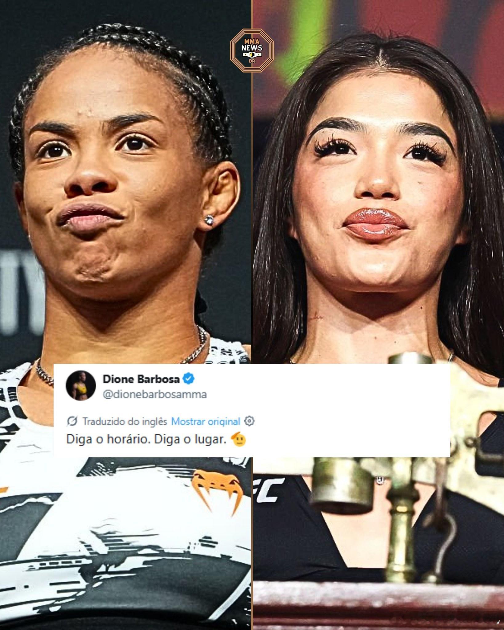 UFC 迪奥妮·巴博萨/Dione Barbosa叫阵特雷西·科尔特斯，明确表示