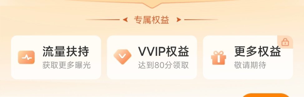 我很好奇活力分这个更多权益是什么 还有流量扶持到底扶持到哪儿了