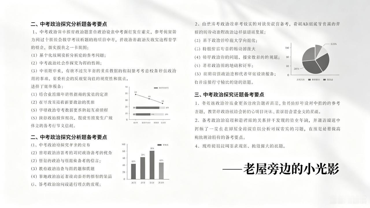 中考道法破解综合探究题密钥一一万能答题套路，附真题例题+标准作答
 
在中考政治