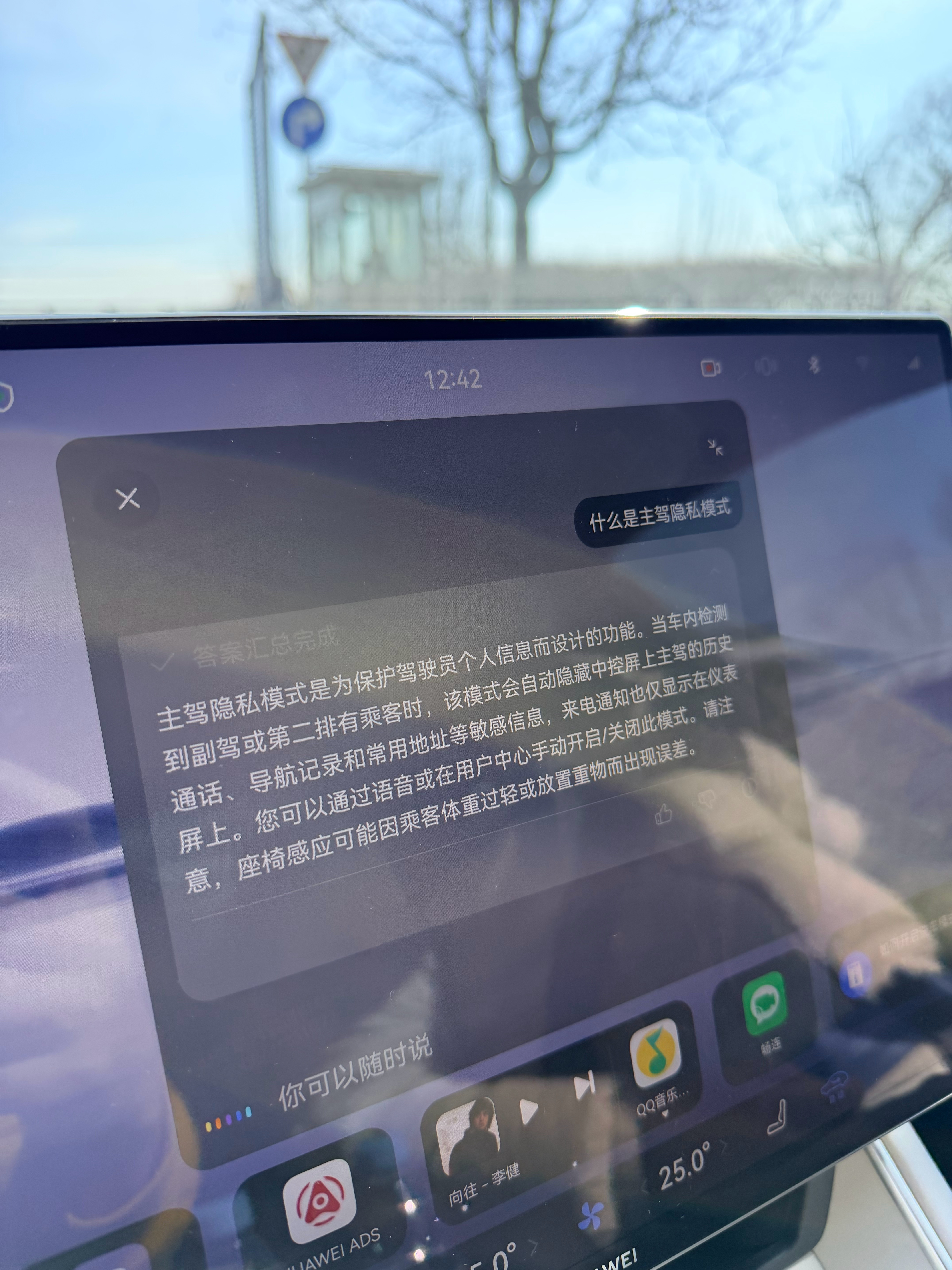 智界这个主驾隐私模式非常好啊，开车的人应该都有感知。当检测到副驾或者后排有人乘坐