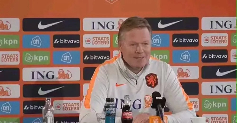 荷兰队在国际比赛周将和挪威进行热身赛，比赛前，荷兰队主帅科曼出席了新闻发布会。关