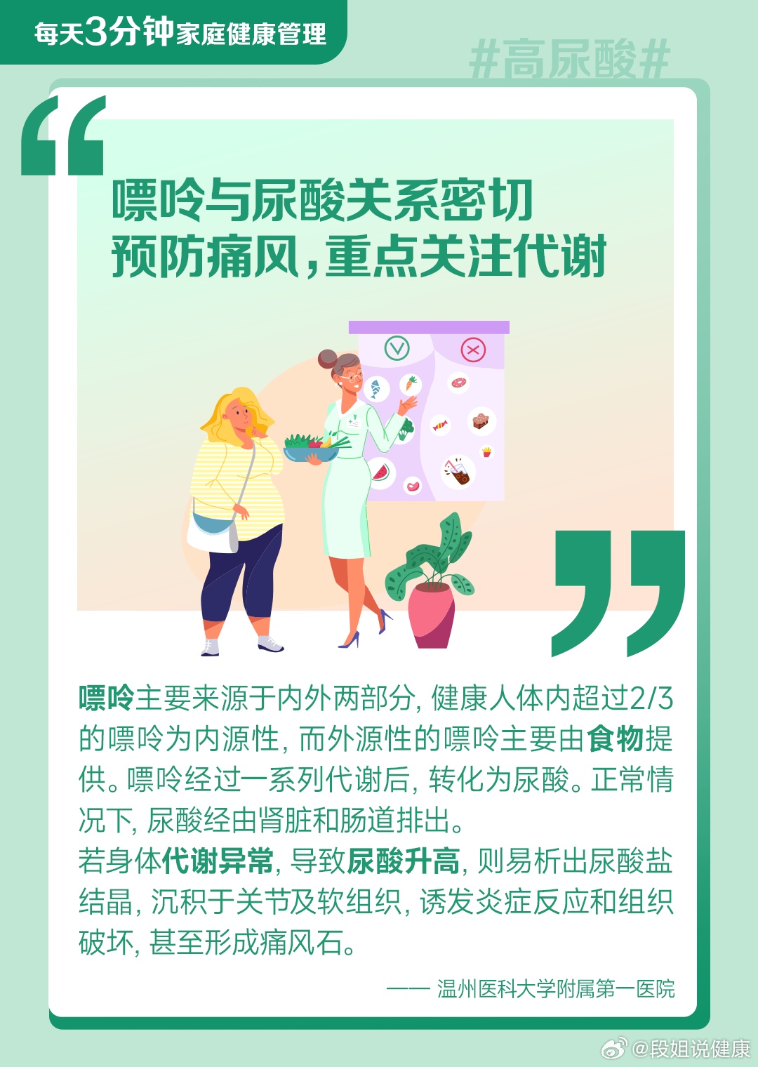 #健闻登顶计划# 🌈痛风与风无关，与身体的「尿酸」相关💖尿酸的前半生，名为「