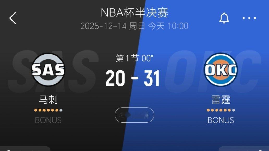 文班不打？？？马刺vs雷霆nba杯四分之一决赛