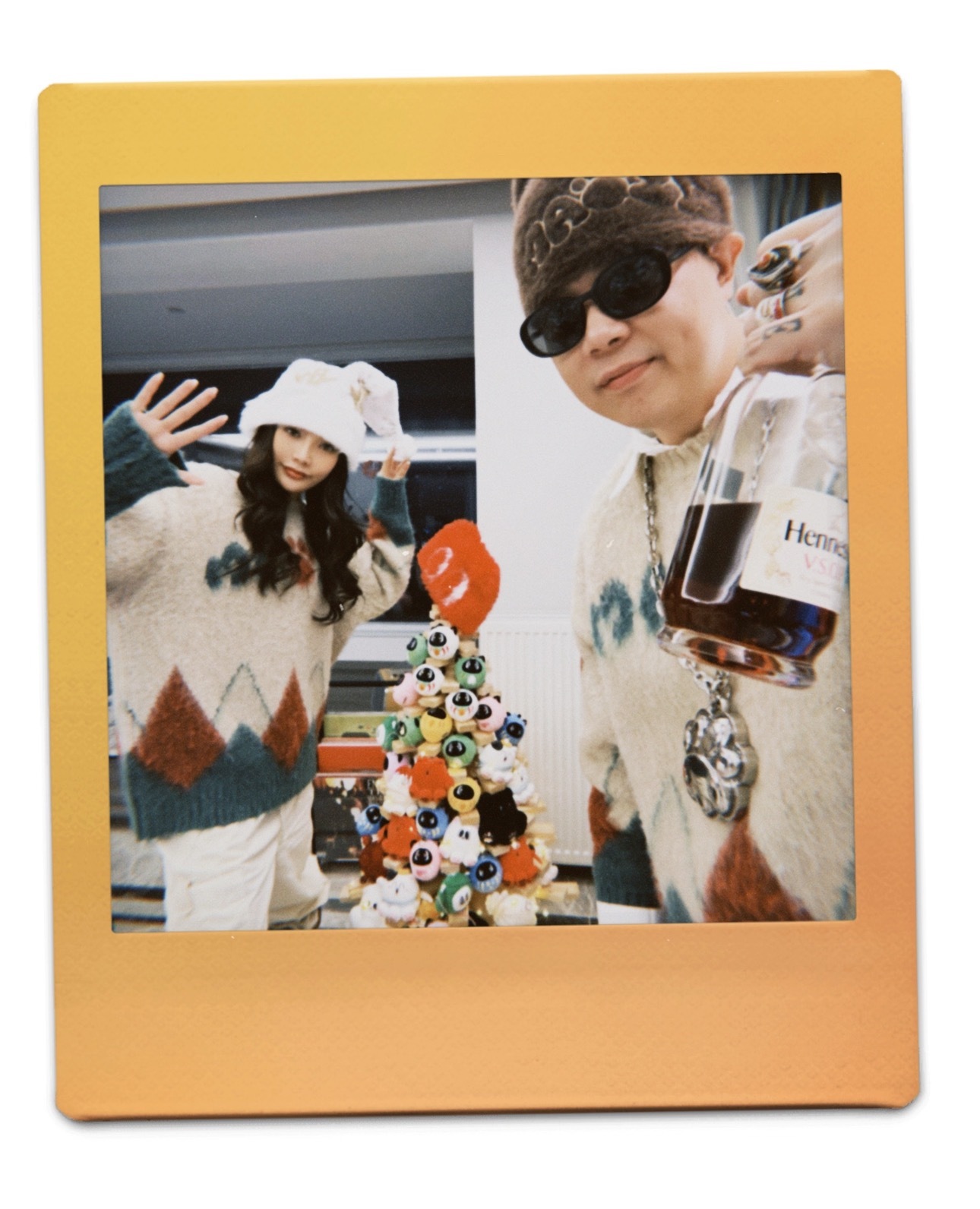 功夫胖又来秀恩爱了迷你圣诞树！功夫胖