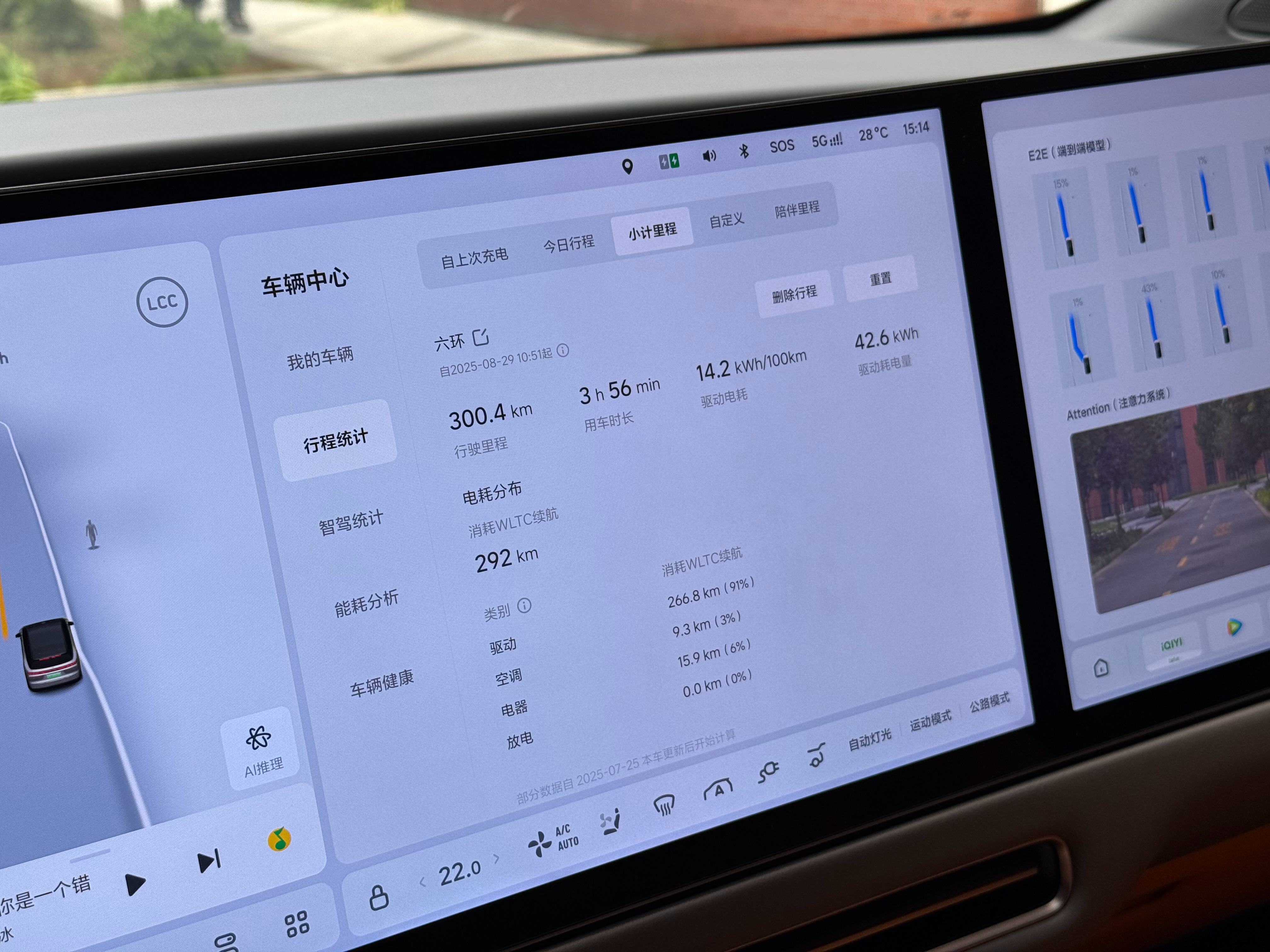 理想 i8 一口气开了三百公里，电耗成绩出奇的好，这车续航太扎实了[哆啦A梦吃惊