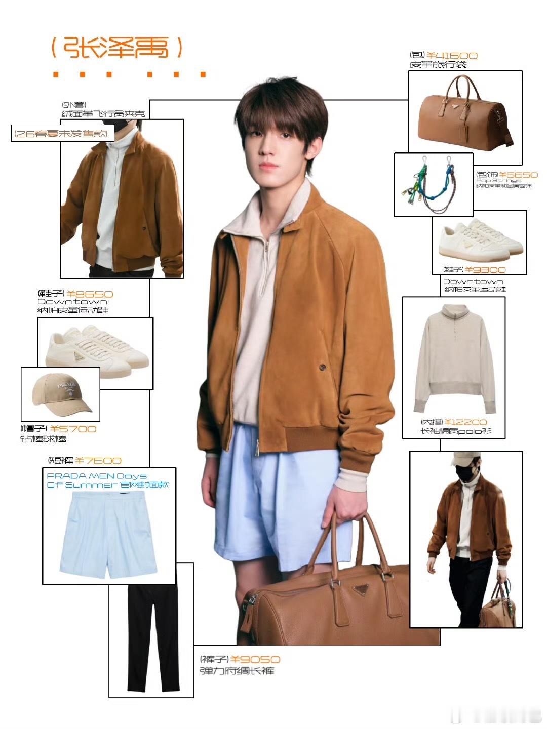 张泽禹上身26春夏超季TOP登陆少年组合张泽禹上身【PRADA2026春夏未发售