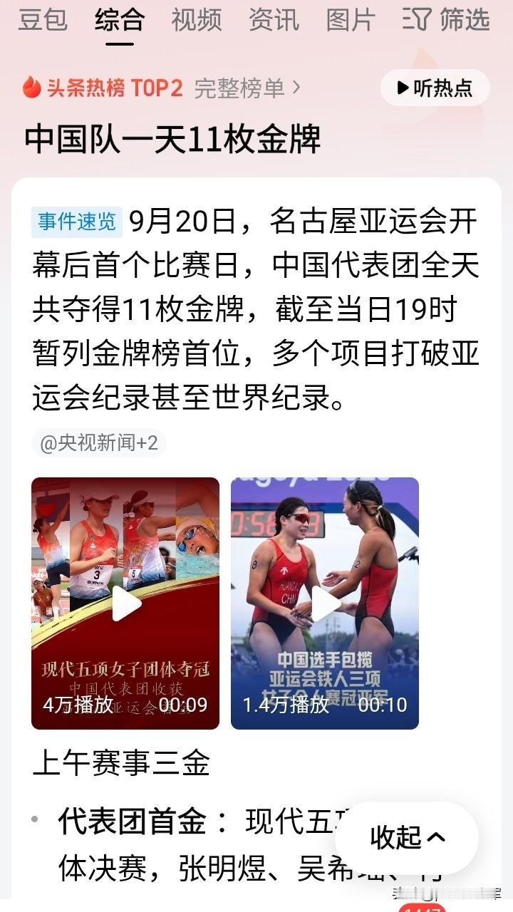 意料之中，没有悬念，这就是中国的实力。
五星红旗，一次又一次在比赛场地升起，向世